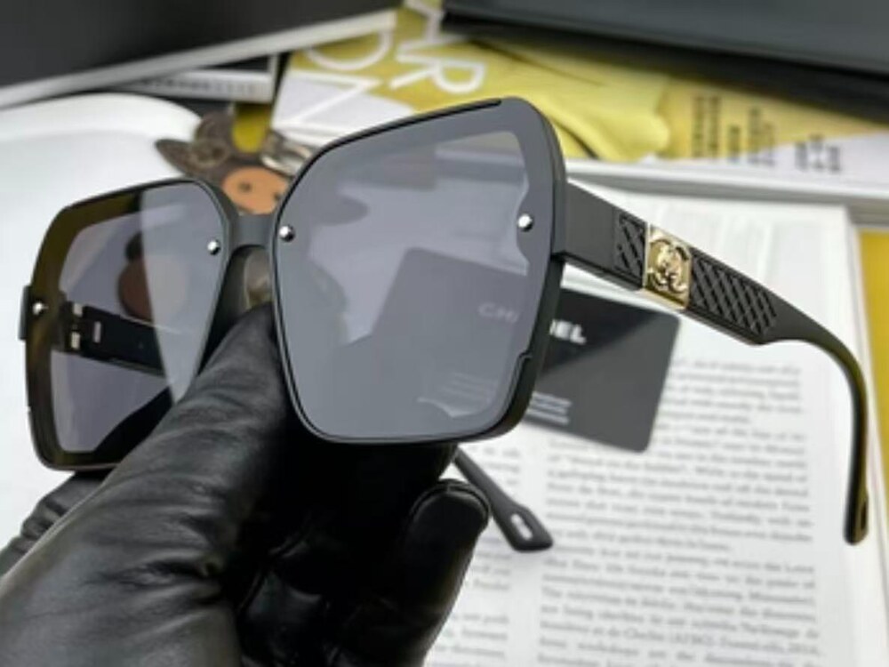Chanel Oversized Square Black Sunglasses - Picture 2 of 4